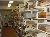 Researchers using the Friends Historical Collection Research Room, Guilford College, Greensboro, N.C.